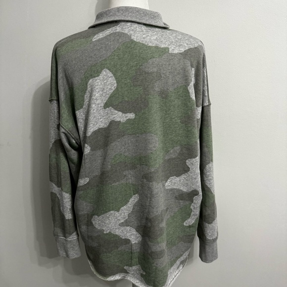 NWOT Aerie Camo soft half zip oversized sweater size small - Picture 3 of 7